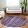 Piper Looms Chantille Plaid ACN541 Purple Area Rug