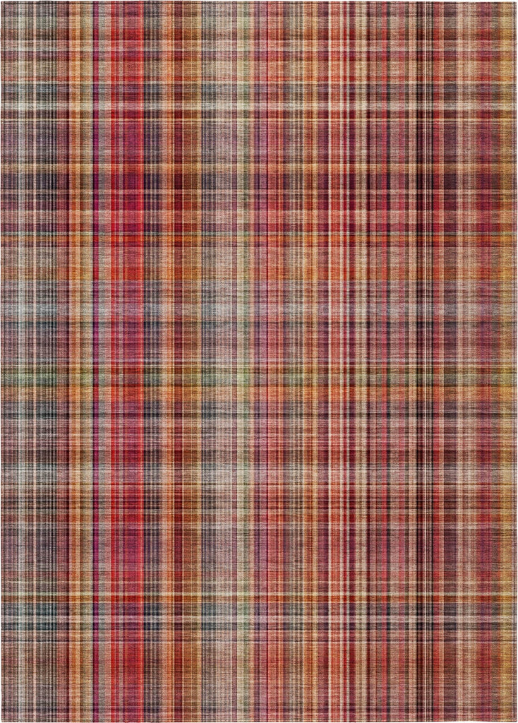 Piper Looms Chantille Plaid ACN541 Red Area Rug