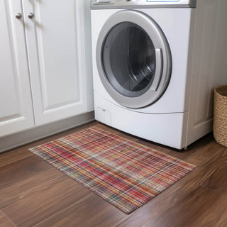 Piper Looms Chantille Plaid ACN541 Red Area Rug