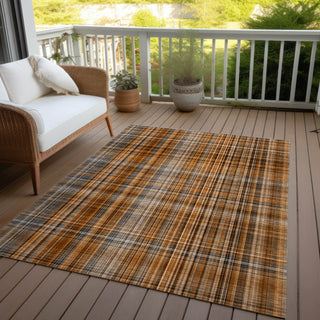 Piper Looms Chantille Plaid ACN541 Terracotta Area Rug