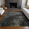 Piper Looms Chantille Organic ACN542 Black Area Rug - Featured