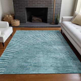 Piper Looms Chantille Organic ACN542 Teal Area Rug