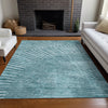 Piper Looms Chantille Organic ACN542 Teal Area Rug