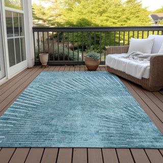 Piper Looms Chantille Organic ACN542 Teal Area Rug