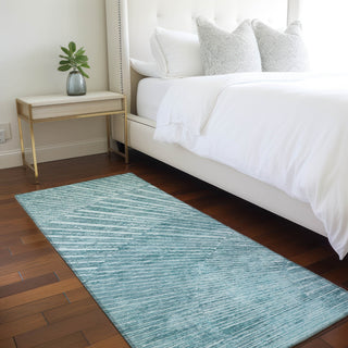 Piper Looms Chantille Organic ACN542 Teal Area Rug