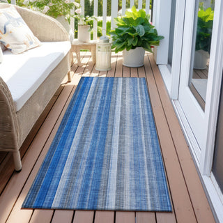 Piper Looms Chantille Stripes ACN543 Blue Area Rug