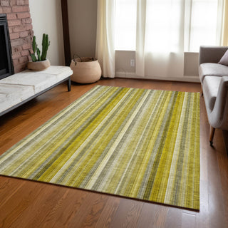 Piper Looms Chantille Stripes ACN543 Gold Area Rug