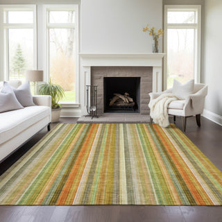 Piper Looms Chantille Stripes ACN543 Khaki Area Rug