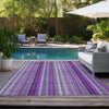 Piper Looms Chantille Stripes ACN543 Purple Area Rug