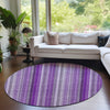 Piper Looms Chantille Stripes ACN543 Purple Area Rug