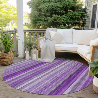 Piper Looms Chantille Stripes ACN543 Purple Area Rug