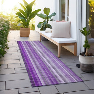 Piper Looms Chantille Stripes ACN543 Purple Area Rug