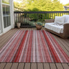 Piper Looms Chantille Stripes ACN543 Red Area Rug