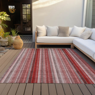 Piper Looms Chantille Stripes ACN543 Red Area Rug