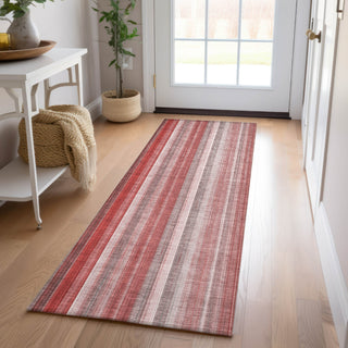 Piper Looms Chantille Stripes ACN543 Red Area Rug