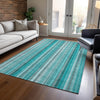 Piper Looms Chantille Stripes ACN543 Teal Area Rug