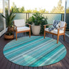 Piper Looms Chantille Stripes ACN543 Teal Area Rug