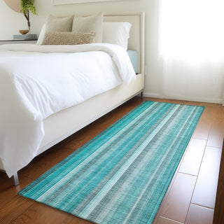 Piper Looms Chantille Stripes ACN543 Teal Area Rug