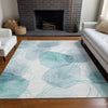 Piper Looms Chantille Organic ACN544 Teal Area Rug