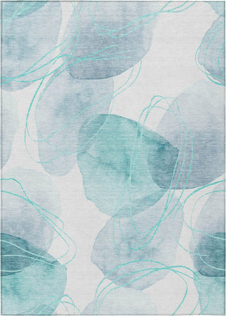 Piper Looms Chantille Organic ACN544 Teal Area Rug