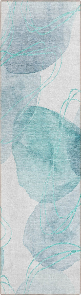 Piper Looms Chantille Organic ACN544 Teal Area Rug