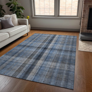 Piper Looms Chantille Plaid ACN548 Blue Area Rug