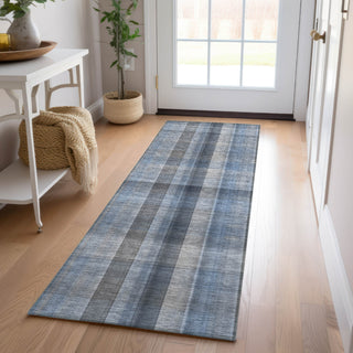 Piper Looms Chantille Plaid ACN548 Blue Area Rug