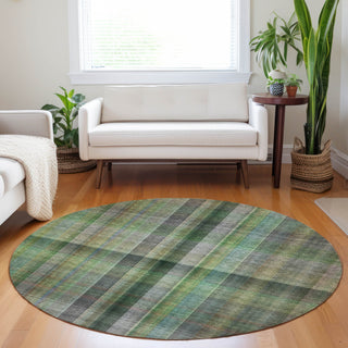 Piper Looms Chantille Plaid ACN548 Green Area Rug