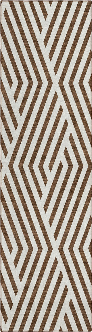 Piper Looms Chantille Geometric ACN550 Brown Area Rug