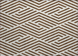 Piper Looms Chantille Geometric ACN550 Brown Area Rug