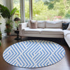 Piper Looms Chantille Geometric ACN550 Denim Area Rug