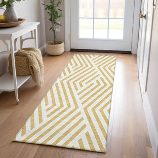 Piper Looms Chantille Geometric ACN550 Gold Area Rug