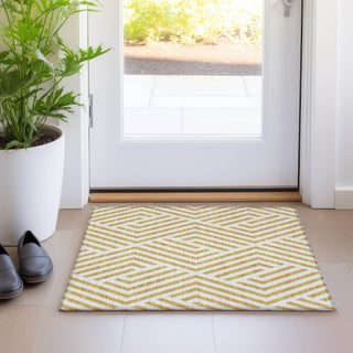 Piper Looms Chantille Geometric ACN550 Gold Area Rug