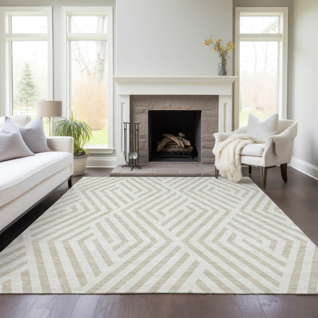 Piper Looms Chantille Geometric ACN550 Ivory Area Rug – Incredible Rugs ...