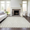 Piper Looms Chantille Geometric ACN550 Ivory Area Rug