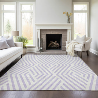 Piper Looms Chantille Geometric ACN550 Lavender Area Rug