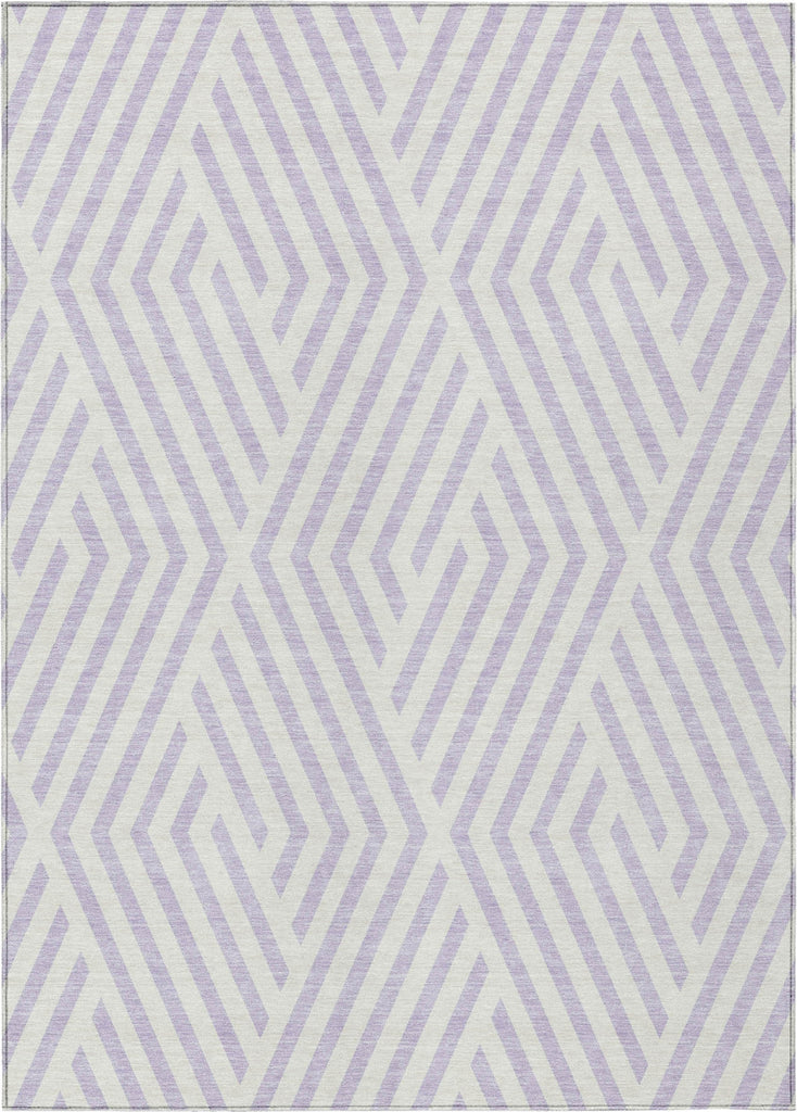 Piper Looms Chantille Geometric ACN550 Lavender Area Rug