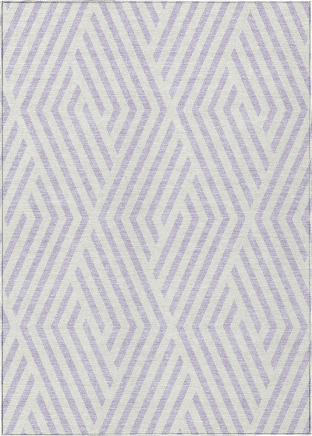 Piper Looms Chantille Geometric ACN550 Lavender Area Rug