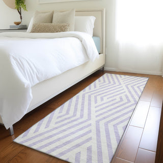 Piper Looms Chantille Geometric ACN550 Lavender Area Rug