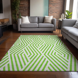 Piper Looms Chantille Geometric ACN550 Lime Area Rug