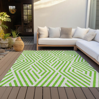 Piper Looms Chantille Geometric ACN550 Lime Area Rug