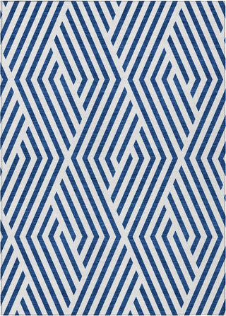 Piper Looms Chantille Geometric ACN550 Navy Area Rug