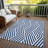 Piper Looms Chantille Geometric ACN550 Navy Area Rug