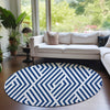 Piper Looms Chantille Geometric ACN550 Navy Area Rug