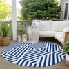 Piper Looms Chantille Geometric ACN550 Navy Area Rug