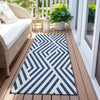 Piper Looms Chantille Geometric ACN550 Navy Area Rug