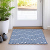 Piper Looms Chantille Geometric ACN550 Navy Area Rug
