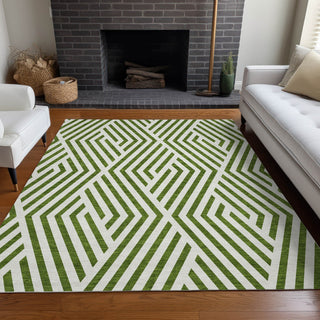 Piper Looms Chantille Geometric ACN550 Olive Area Rug