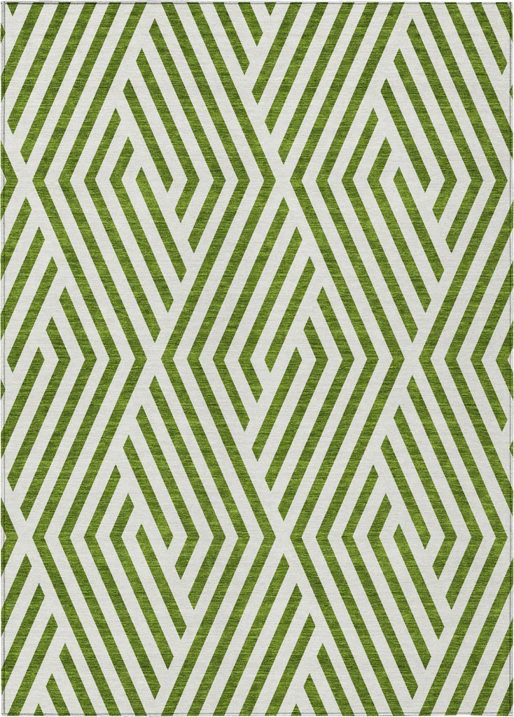 Piper Looms Chantille Geometric ACN550 Olive Area Rug