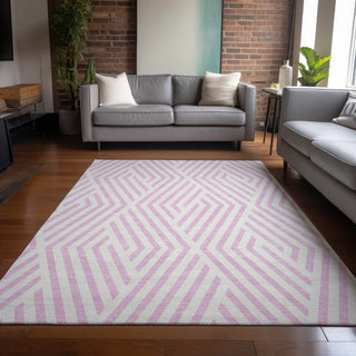 Piper Looms Chantille Geometric ACN550 Pink Area Rug